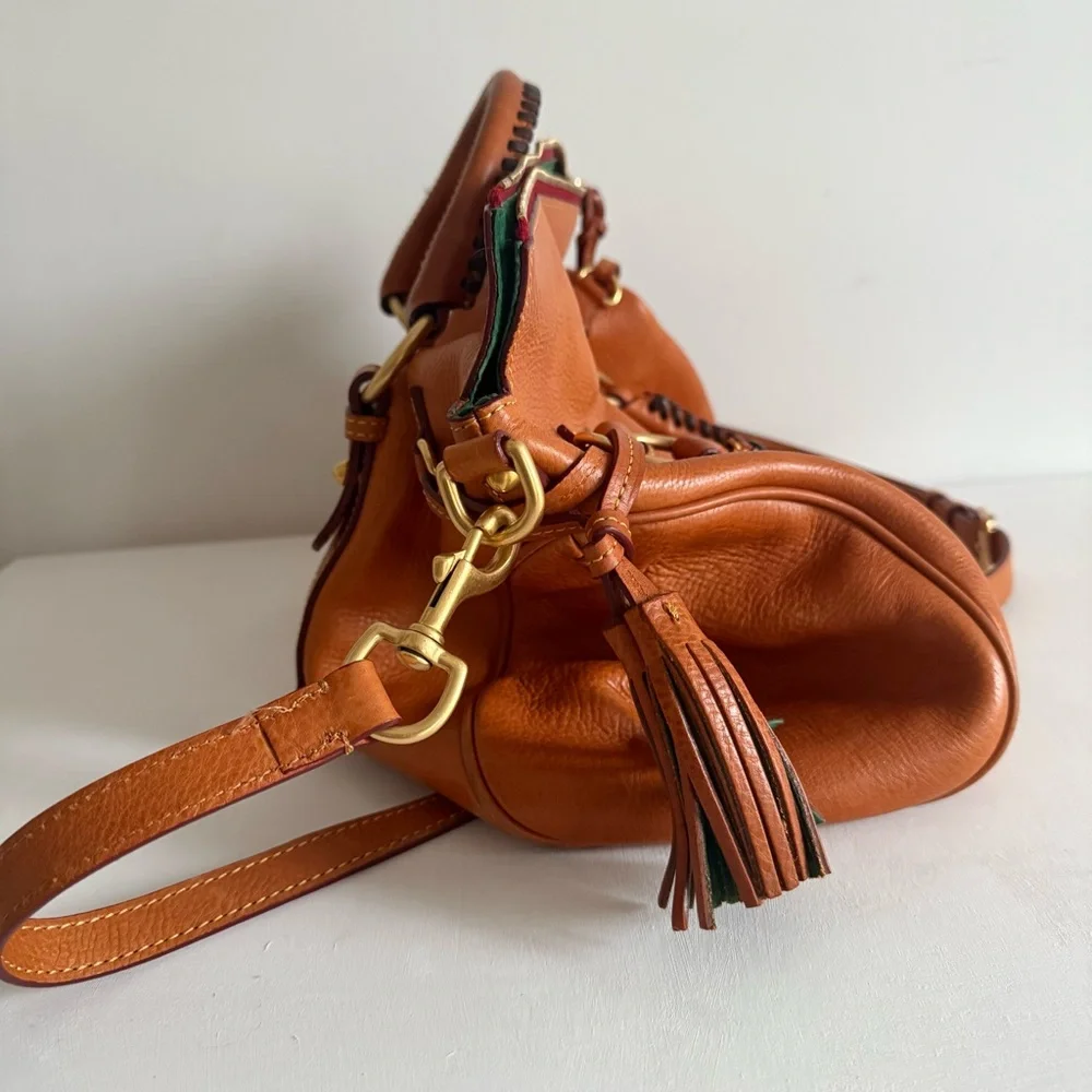 Dooney & Bourke Florentine Small Satchel – Cognac Leather - Picture 3 of 15